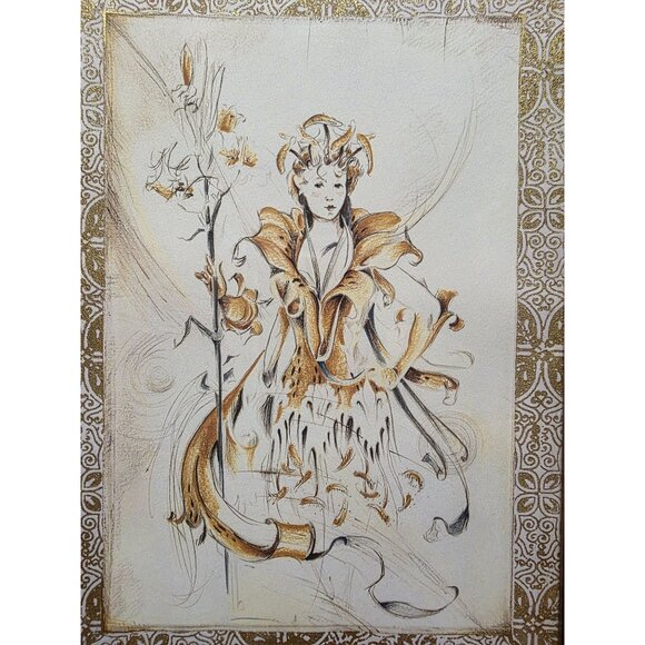 Vintage Bombay Company Framed Tiger Lily Fairy Print Wall Decor Art - Picture 6 of 10